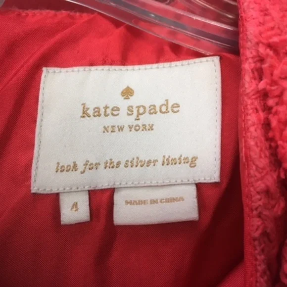 Kate Spade Coral Terri Tweed Dress Sz 4 - Picture 5 of 10